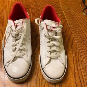 Nike- White classics red trim